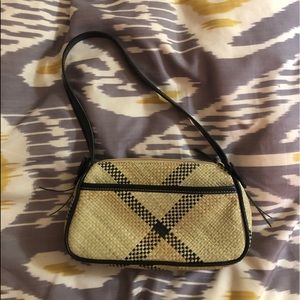 Cream and Black purse